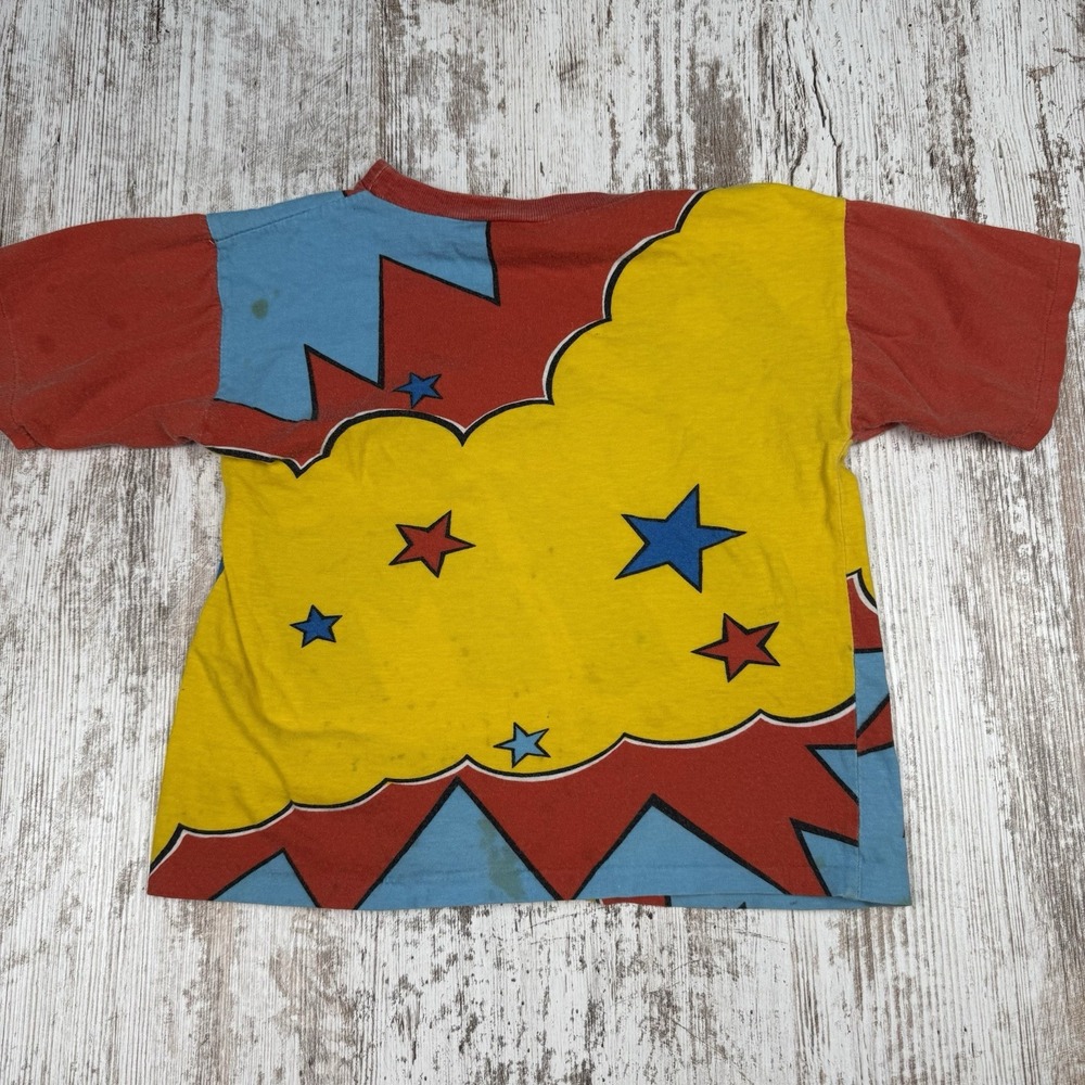Vintage 1970s Walt Disney Productions Mickey Mouse AOP Kids Tee Shirt Lot Sz 6-8 - Picture 7 of 16